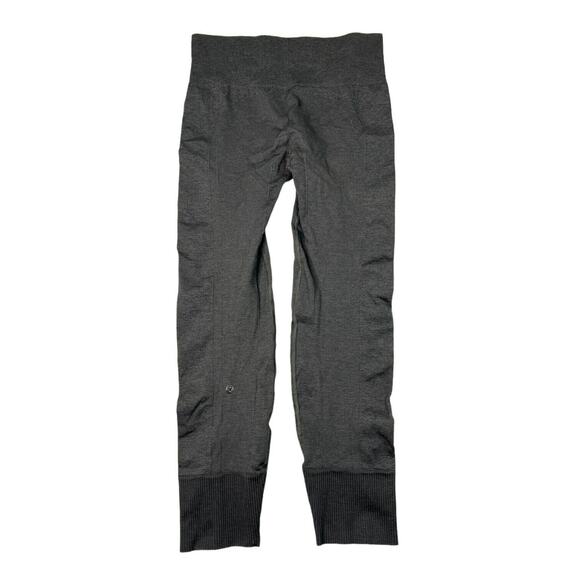 Lululemon Ebb to Street Seamless Pants Mid Rise Heather Black Gray Womens 10 - Picture 4 of 10